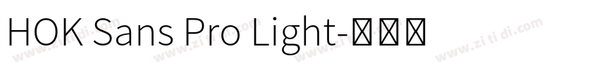 HOK Sans Pro Light字体转换